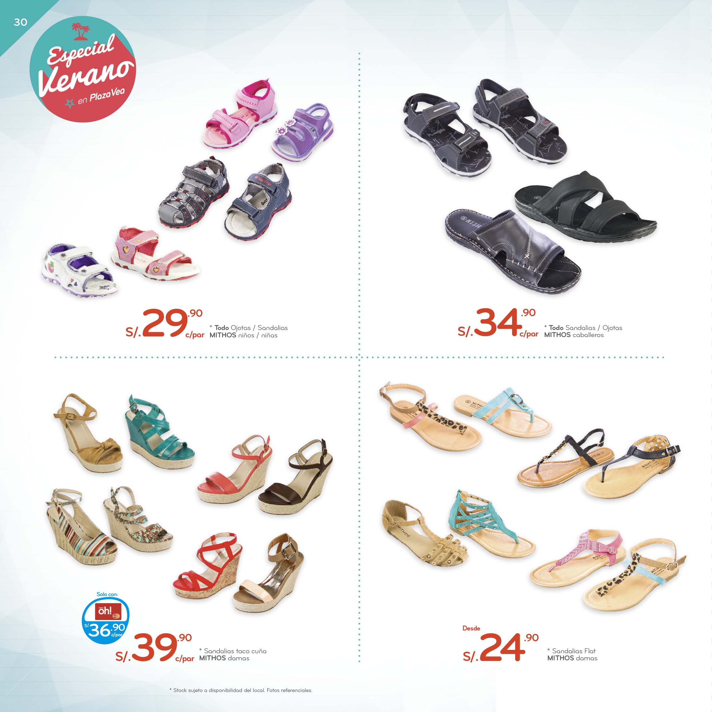 Sandalias en plaza vea Clearance